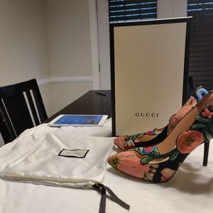 Gucci Ophelia Embroidered 105mm Pumps
